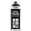 TECPO Vernice spray per tappeti, 1 x 400 ml, colore nero, spray per tappeti auto, tappetini, baldacchino, tessuto, gomma, plastica, per interni