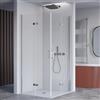 OLIMPO DOCCE - Box doccia 2 lati a soffietto trasparente senza profili 6mm h195 anticalcare REA - 80x90