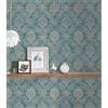 BRICOFLOR Carta da parati tnt (tessuto non tessuto) damascata barocca Azurro Marrone Grigio 336075 33607-5 A.S. Création Secret Garden | Azurro/Marrone/Grigio | Rotolo (10,05 x 0,53 m) = 5,33 m²
