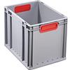 Allit 1.160.056,1 cm 1.097,3 cm Eurobox con maniglie chiuse, grigio/rosso, 400 x 300 x 320 mm