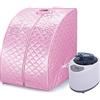 HUOLE Sauna A Vapore Portatile Pieghevole Casa Isolante A Quattro Strati Addensare Kit Tenda Sauna Spa per Una Persona Cabina Pieghevole con Telecomando Piccola Sedia Pieghevole EU Plug 220V