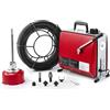 ZELCAN 400W Macchina Sturatubi Elettrica, Macchina per La Pulizia dei Tubi della Coclea, Pulitore Elettrico di Scarico Tubo 400r/ min Drenaggio a Spirale con Scovolini Teste e 20M Molle