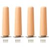 limiao123 4 Pezzi Piedini Mobile Legno Massello,Gambe Tavolo Coniche Dritte Gambe Supporto Tavolini Legno Naturale Piedini Ricambio Per Armadietti Poltrone Comodini (40cm(15.7in))