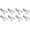 QUARKZMAN 58 x 11 x 9mm Porta Cerniera x 8pz 360 gradi Rotante Perno Cerniera per Divisorio e Armadio, [Argento Tono]