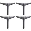 XINGWANGG Set di 4 Gambe per Divano Triangolari in Metallo,Moderni Piedini per Mobili in Acciaio,Piedi di Ricambio Fai da te di per Tavolo,Armadietto,Tavolino,Sedia,Poltrona,con Viti (25cm(9.8in),Black-A)