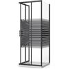 ZIK - Box Doccia 70x90x70 Angolare 3 Lati Nero (Altezza 190) Cabina Doccia Completa in Vetro Temperato 6mm Reversibile, Box Doccia Completo con Porta Scorrevole, Tutti i Componenti sono Inclusi