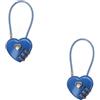 WAZUBC 2 Pezzi Lucchetti a Combinazione, Mini Lucchetto a 3 Cifre Lucchetto a Forma di Cuore Lucchetto con Password Senza Chiave Ripristinabile da Viaggio per Zaini, Armadietti da Palestra (Blu)