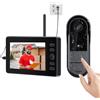 Zeerkeer 1080P Campanello senza fili con telecamera con schermo da 4,3 Videocitofono esterno impermeabile citofono senza WiFi connessione Bluetooth 2.4G l'interno può svegliare il campanello esternoVedere