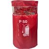 SHINETEC Copertura per estintore per carrello, resistente, con ruote, protezione antincendio da urti e graffi, accessori, 1 pezzo (adatto a 49,9 kg)