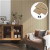 NEU.HOLZ Set di 8 Pannelli Fonoassorbenti Decorativi Isolamento Acustico per Parete e Soffitto Pannelli in Feltro Acustico PET con Listelli in MDF - Rovere chiaro