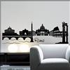 Wandartisten Sticker Adesivo Skyline Roma ca.120x40cm (nero)