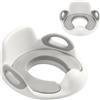FIVMEN Sedile WC per bambini con imbottitura in poliuretano e paraspruzzi per WC, sedile per bambini, 1-7 anni, colore: bianco
