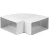Intelmann Canale piatto ad arco orizzontale 90°, 220 x 55 mm, plastica