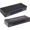 QZCX Switch AV a 8 vie Switcher RCA 8 In 1 Out Selettore video composito L/R for console di gioco DVD STB Colore casuale, per laptop, TV, proiettore, display HDTV