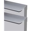 DSWZLQDXB Set da 2 Tiretti per Cassetti Lega di alluminio Maniglia dell'armadio Nascosta Maniglie per Mobili Grigio spazzolato Pomello per armadio Maniglia Arrotondato Manopole a Corrimano (200mm)