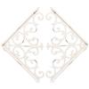 XIAODANHUA Staffe per Mensole Decorative Retrò Staffe per Scaffali in Ghisa Bianca Supporti per Mensola a Muro in Metallo Staffe Galleggianti a L, 2 Pezzi (120mm/4.7in)
