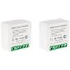 Remingtape 2 interruttori Smarter Mini WiFi, interruttore della luce fai da te, applicazione Smart Life/Tuya, fili