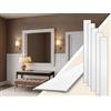 I K H E Malarka Pannelli da parete in stile country, 3 m², boiserie, rivestimento da parete in polistirene duro (PS), colore bianco, facile da montare con colla, ideale per rivestimenti da parete/decorazione per