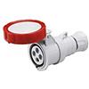 GEWISS . PRESA MOBILE INDUSTRIALE VOLANTE ROSSA IP 67 400V 3P+N+T 32A GEWISS GW62042H