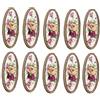 FBSHOP(TM) 10 Pomelli in Lega di Zinco Stile Europeo, Maniglie per Cassetti in Ceramica Con Fiori Floreali per Armadio, Cassettiera Con Viti