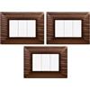 gloca Set Placche Plastica Satinata Compatibili Matix (3 Pezzi Bronzo satinato, 3 Posti)