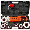 Madelynn Filettatrice per Tubi Elettrica Portatile 2300W Filiera Elettrica 6 Matrici, 26 Giri/min, Filettatrice Elettrica Portatile con Scatola di Stoccaggio, adatto per Settori di Industrie