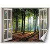 Feeby Carta Da Parati Sulla Fliselina Foresta Natura Natura 140x100 cm verde Decorazione Da Muro Include Colla Soggiorno Camera Da Letto Sala Ufficio Raggi Del Sole