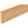 Hobby Legno - Battiscopa Rivestito In Legno Di Faggio Verniciato Naturale mm. 75X10X2400 Nr. 2 pezzi totale metri 4,80.