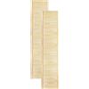 DecoMeister Porte a Lamelle Chiuse in Legno 444x1995 mm Confezione da 2 - Porta Pino Massiccio - Anta per Armadio a Persiana Cieca - Frontali Mobili e Antine per Guardaroba - Legno Naturale Grezzo