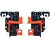 Salice A750.010, clip regolabile a 6 vie sinistra/destra per guide per cassetti Futura, 1 paio, nero