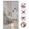 ZZUU Zanzariera Magnetica per Porte,75x240cm (29.52x94.48in) Rete Super Resistente,Magnetica Chiusura Automatica,Mantiene Gli Insetti Fuori e Permette l'aria Fresca di Entrare -Grigio-a