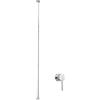 BiaoTeng Rubinetto per Lavabo Incasso Muro Rubinetto Soffitto Monocomando Caldo e Freddo Ottone Miscelatore da Incasso Lavabo Bagno argento