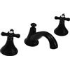 DeeDuud Rubinetto per bagno a 3 fori, rubinetti per lavabo a 2 maniglie per acqua calda e fredda, interfaccia G1/2, miscelatore per lavabo per bagno e cucina, docce, lavabi (nero)