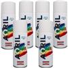 REITANO GROUP Vernice spray confezione 6 pezzi bomboletta smalto acrilico valvola autopulente per tutte le superfici arexons (Nero Opaco)