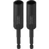 QUARKZMAN 2Pz Bussole per Avvitatore 13mm Metro Profonda Metriche Attacco Esagonale 1/4 Extra Lunghe a 6 punte da 4,3 (110 mm) Prese Chiavi a Bussola Acciaio CR-V Avvitatrici Elettriche