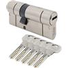 Yale Inserto 2100 50/50 mm massima sicurezza, certificato, massimo livello di protezione antiintrusione, scheda di sicurezza, funzione frizione sicura, 5 chiavi, raso