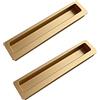 DSWZLQDXB Confezione da 2 Maniglie da incasso per porta scorrevoli incasso scomparsa Tiretti nascoste in Alluminio Pomello per cassetti Quadrato,Oro (200mm)