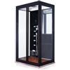 HOME DELUXE - Doccia a vapore BLACK LUXORY XL - 120x90x220 cm incl. accessori, pannello touch e illuminazione I Bagno turco, sauna a vapore, tempio doccia