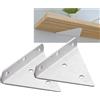 DSWZLQDXB 2 pezzi Staffe per Mensole Flottanti Triangolo,Reggimensola Nascosta,Staffa di Scaffale Invisibile,Reggi Mensola da Muro metalli per Ripiano,Libreria,Cucina (13×17cm,White)