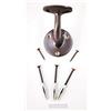 effedielle® Supporto per corrimano a testa piana-UNIVERSALE-Finitura bronzata anticata con tre fori di fissaggio-viti-Staffe per corrimano completo di viti di fissaggio.1103F