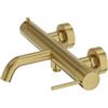 Lavita Orion - Rubinetto per vasca da bagno in oro spazzolato con doccetta, rubinetto per vasca e doccia, rubinetto da bagno, design lussuoso