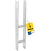 GRUNDLINE - Ancoraggio ad H per pali - Ancoraggio ad H - Ancoraggio per pali - PSH, 141 x 600 mm - Galvanizzazione a caldo - per recinzioni, pali da incasso - Piedino di supporto - Supporto per travi