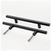 woplus Manopola per armadio, cassetto, 30 cm, diametro: 12 mm, maniglia per armadio da cucina, armadio, maniglie incluse viti nere (distanza tra i fori: 190 mm, 10 pezzi)