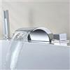 Tagtuell Rubinetto a cascata vasca da bagno, 1/2 in ottone rubinetto con doccetta a mano, 5 fori + soffione doccia a bordo vasca rubinetto, miscelatore in ottone doccia