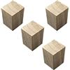 zcru004 Alzapiedi in Legno Elegante, Quadrata, 10x10cm, 4 Pezzi, Adatto per Mobili da Interno (Letti, Divani, Armadi, Tavoli, ecc.)