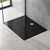doporro Piatto Doccia 90x100 Rettangolare in Acrilico Nero H 4 cm Ultraslim con Design Antiscivolo - Lucia02AR