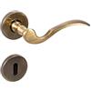 JUVA Set di Rosette per Porte Vintage | Cucchiaio | Maniglia per porte di spessore 35-47 mm | 1 Set per porte incl. materiale di fissaggio | Ottone Brunito | BB - Buntbart