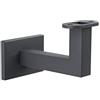 Sellon24 Supporto per corrimano da parete con foro per corrimano in legno a LED, RAL 7016, colore antracite, verniciato a polvere, per corrimano in legno