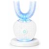 Generico Sonic Brush V5 Toothbrush, Spazzolino Sonico 360° Con Pulizia Automatica, Spazzolino Elettrico Sonico Wireless a Ultrasuoni for Bambini E Adulti, Testina in Silicone Alimentare (Bianco)