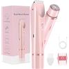 Tomedeks Rasoio elettrico doppio per donne, impermeabile IPX7, design multifunzionale adatto per zone intime, corpo, gambe e braccia, regalo per donne